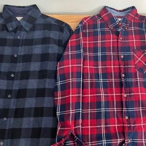 Bundle of 2 Weatherproof vintage lightweight flannel shirt